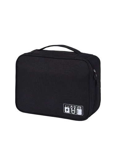 Siyah Seyahat Kablo Çantası Taşınabilir Evrensel Dijital Usb Kablosu Sd Kartlar Organizatör Kabl Pil Laptop Çanta & Kılıf 56797365