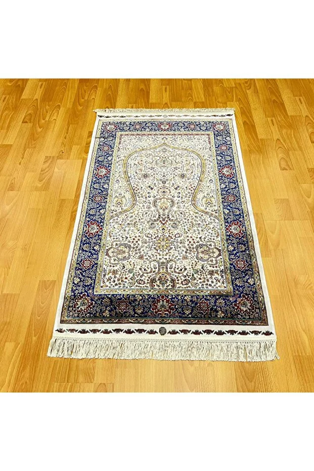 Mevlana Bazaar Klasik Osmanlı Desenli Mihraplı İpek Seccade Çok Renkli