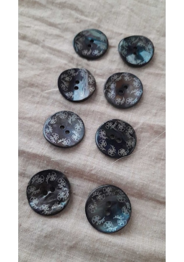 Doğal Hakiki İnci Midye Kabugu Düğme 14 Mm 10 Adet