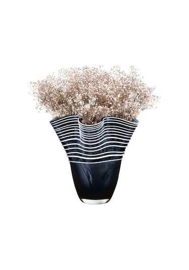 Madame Coco Honfleur El Yapımı Cam Vazo Büyük Boy Lacivert