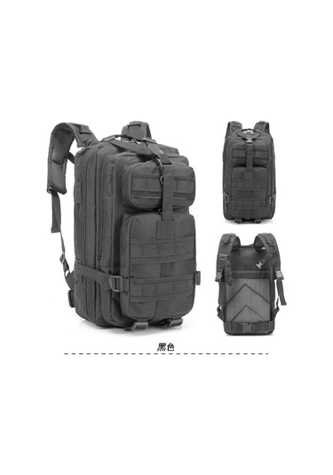 Kamuflaj Eğlence Seyahat Sırt Çantası Açık Hava Dağcılık Çantası Taktik Sırt Çantası Siyah