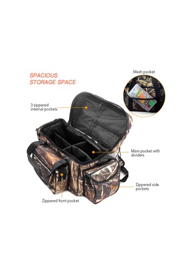 Büyük Kapasiteli Olta Takımı Çanta Su Geçirmez Olta-kamuflaj