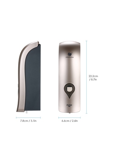 Skycity Duvar Takılı 300ml Elle Sabun Dağıtıcı - Banyo, Sabun/şampuan Basma Cihazı Delme Gerekiyor - Pembe Altın Cd-1049d Şampanya Altın