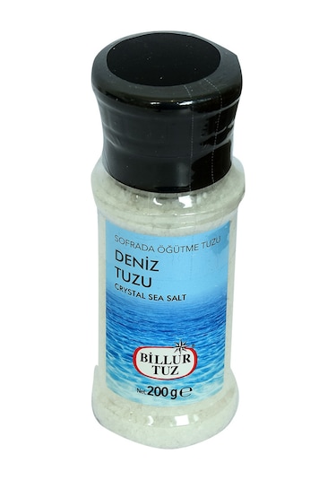 Billur Tuz Sofrada Öğütme Yemeklik Granül Çakıl Deniz Tuzu 200 G