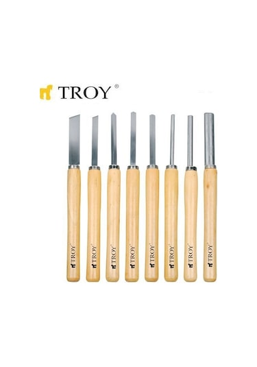 Troy 25008 Ahşap Torna Bıçak Seti 8   Parça