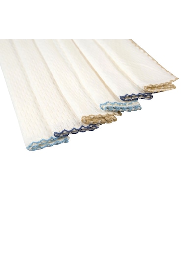 Bebekevi 755 6 Parça Penye Mendil 25 x 25 CM Mavi