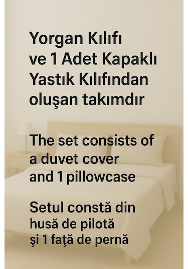 Tek Kişilik Desenli Çocuk Nevresim + Yastık Kılıfı Turuncu