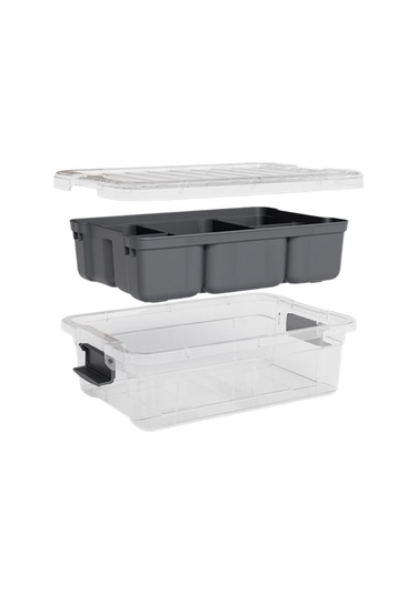 3,20 L Şeffaf Saklama Kutusu & Organizer Düzenleme Kutusu Şeffaf