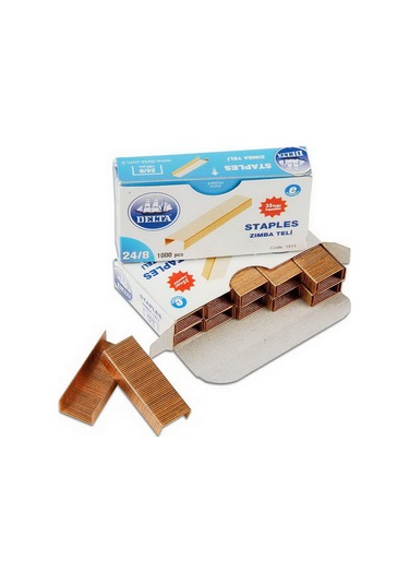 Delta 24/8 Zımba Teli Sarı 1000 Li 10 Kutu 10.000 Adet (1521)