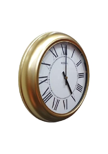 Regal 4290 Gwr Özel Seri Metal Kasa Akar Sessiz Saniyeli Duvar Saati Çok Renkli