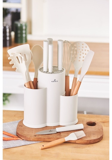 Karaca  Burby 14 Parça Bıçak Seti Krem