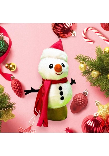 Yılbaşı Hediyesi, Yılbaşı Süsü Peluş Kardan Adam 25 Cm