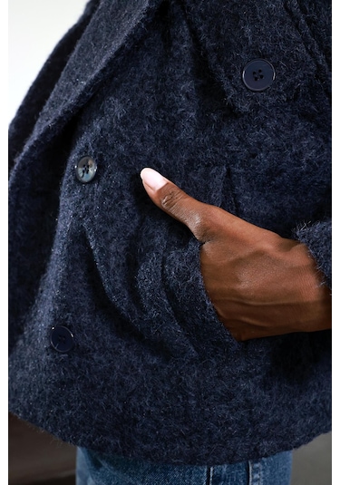 Lacivert Astarlı Kaşe Ceket 286 Lacivert