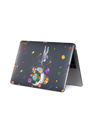 Desenli Macbook Pro 14" A2442 Koruyucu Laptop Kılıfı Balonlar
