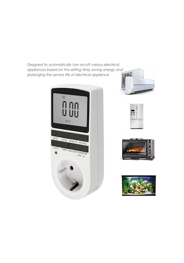 Leezsing Büyük Ekranlı Zamanlayıcılı Priz - Mutfak Ve Ev Kullanımı İçin Elektronik Zamanlayıcı, Eu/uk/us Uyumlu