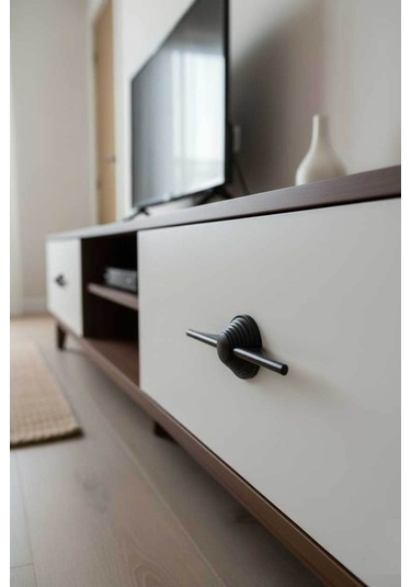 Lüks Star Kulp Siyah 32mm 8 Adet Mobilya,yatak Odası, Tv Ünitesi,çocuk Ve Genç Odası, Dolap Kulpu Siyah