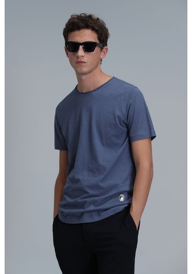 Lufian Junya Erkek Basic Tisört Gece Mavisi Gece Mavisi 111020203100230 111020203100230 Saks Mavisi