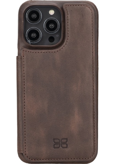 Bouletta iPhone Uyumlu 14 Pro Max Deri Kılıf UBW TN3