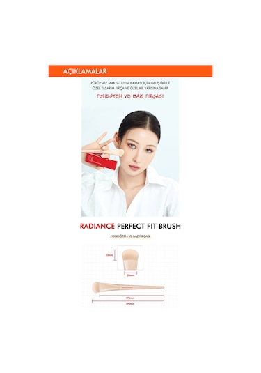 Missha Radiance Perfect Fit Brush Pürüzsüz Uygulama Sunan Fondöten & Baz Fırçası