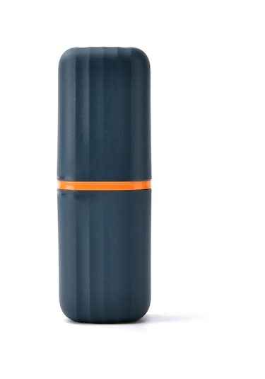 Sones Simple Home Seyahat Ağız Gargarası Bardak Diş Macunu Saklama Kutusu Diş Seti Koyu Mavi