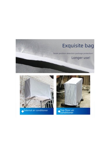 Neevoyu Dış Mekan Klima Kasa Koruyucu, 5 Yüzlü Tam Kapaklı, Güneş/yağmur/toz Engeli, Dayanıklı Poliester, 1.5p Büyük Boy 86x35x60 Cm