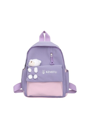 Genç Kızlar İçin Şık Ve Fonksiyonel Lise Çantası, Dayanıklı Büyük Kapasiteli Sırt Çantası, Modaya Uygun Japon Tarzı Okul Çantası, Ergonomik Ve Konforlu Öğrenci Sırt Çantası Mor