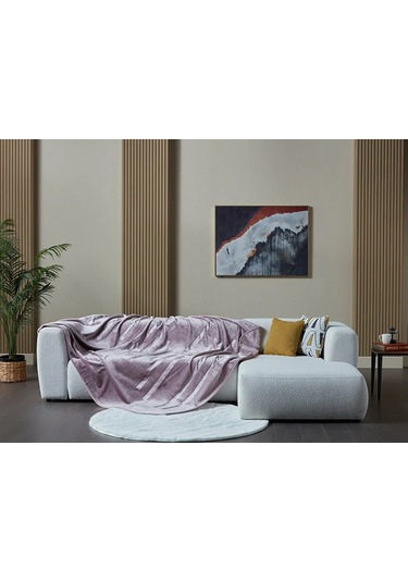 Doqu Embos Battaniye Perlina Çift Kişilik Pudra Diğer