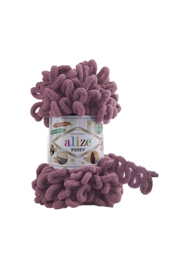 Alize Puffy El Örgü İpi (5 Li Paket) - 28-Gül