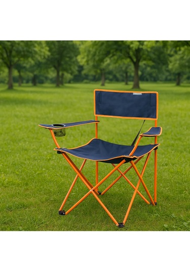 Eco Ergonomik Katlanır Kamp Sandalyesi Lacivert