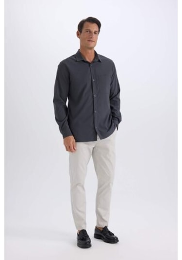 DeFacto %100 Pamuk Yazlık Jogger Chino Pantolon Beli Bağcıklı Cepli Düz Paça Z9933AZ25SPGR94