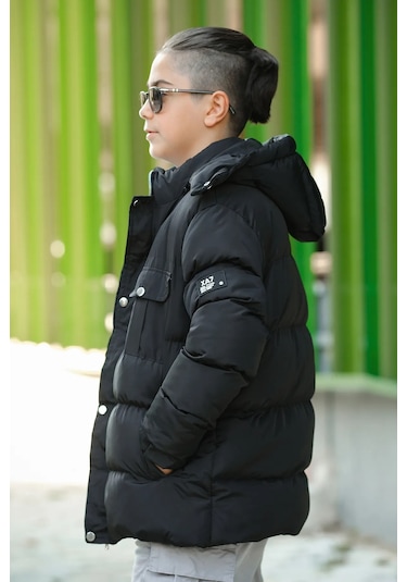 Erkek Çocuk Şişme Mont Km.0041 Siyah