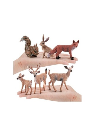 Lijinxu Geyik Heykelcik Koleksiyonu El Sanatları 7,5x3,5x7,5-cm