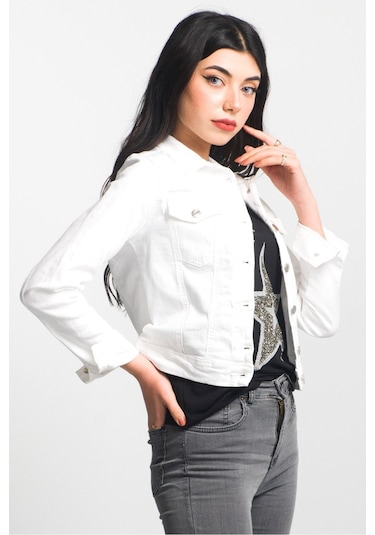 Bold & Young Gül Kurusu Power Strech Kot Mont beyaz