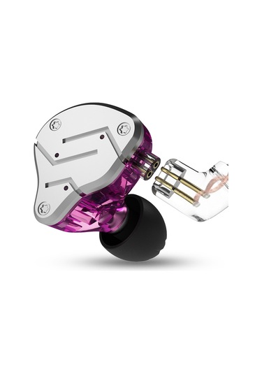 KZ ZSN 1 Dinamik 1 Dengeli Armatür Sürücüsü KZ Kulaklık Mor