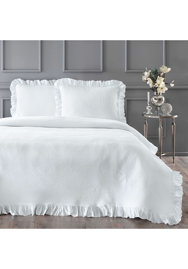 Linens Bsp Çift Kişilik Yatak Örtüsü Seti Beyaz