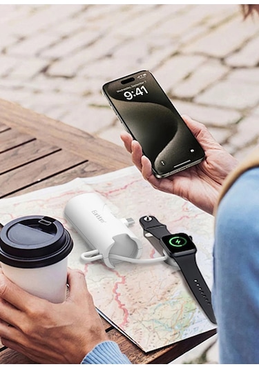 Earldom PD46 5000 mAh Type-C 20 W Hızlı Şarj Mini Powerbank Beyaz