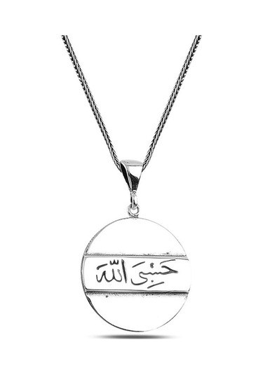 Takılingo 925 Ayar Gümüş Hasbiyallah Fekeli Model Erkek Kolye Gümüş