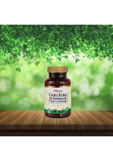Balen V3 Gotu Kola At Kestanesi Üzüm Çekirdeği Ekstraktı 60 Kapsül 355 MG