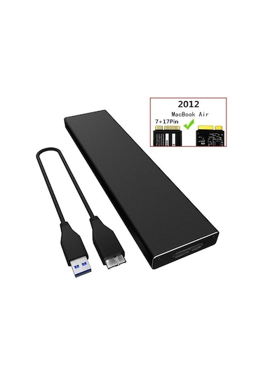 Apple Uyumlu MacBook Ssd Kutusu 2012 7+17 Pin