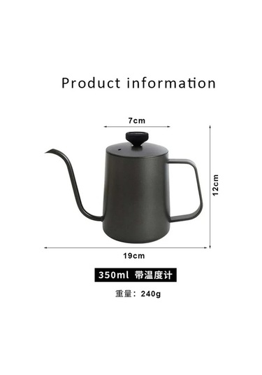 Jialan Paslanmaz Çelik Cezve Gıda Sınıfı Dayanıklı Kahve Siyah Bq Siyah