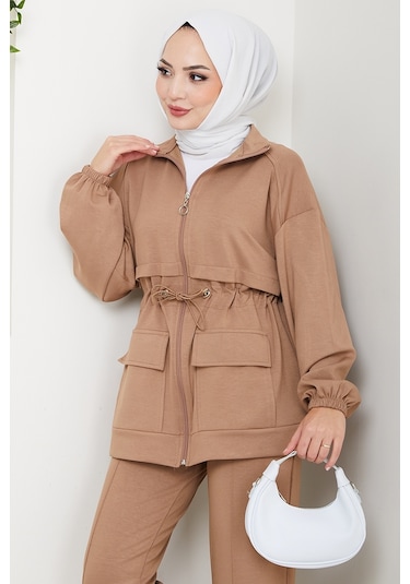 Kapak Cepli Oysho İkili Takım 1652 - Vizon Vizon