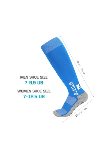 Konesam Uzun Kollu Antibakteriyel Slip Engelleme Spor Çorabı Futbol Basketbol Yoga İçin Erkek Kadın Evrensel Beyaz