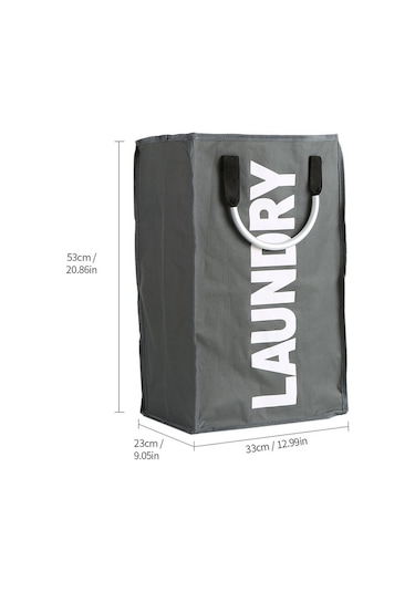 Cbtx Pratik Katlanabilir Kirli Giysileri Yıkama Çamaşır Sepeti Alaşım Saplı Dayanıklı Koyu Gri Diğer