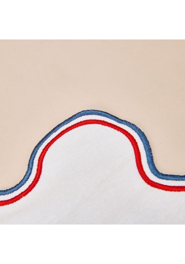 Evidea Soft Nonna Amerikan Servis - Mavi / Kırmızı - 30x50 Cm Mavi / Kırmızı Mavi - Kırmızı