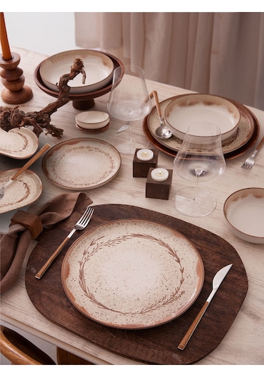 Kütahya Porselen Npmod30yt880914 Moderna 30 Parça Yemek Takımı Tarçın Tarçın