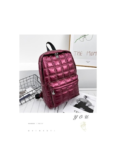 Ganzhoushop Turizmi Trendi Sırt Sırt Red Pamuklu Moda Kapasiteli Kadın İşlemeli Hava Giyim Eğlence Çantası Çantası Büyük Açık Je Kırmızı