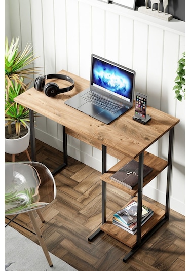 Msr2 Metal Ayaklı Bilgisayar Çalışma Masası- Çam Msr2 Çam