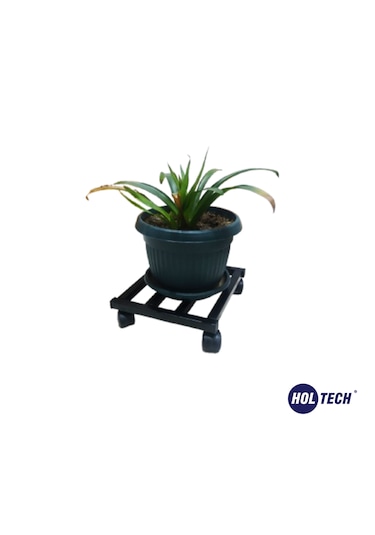 Metal Tasarım Tekerlekli Saksı Altlığı 30 Cm Taşınabilir