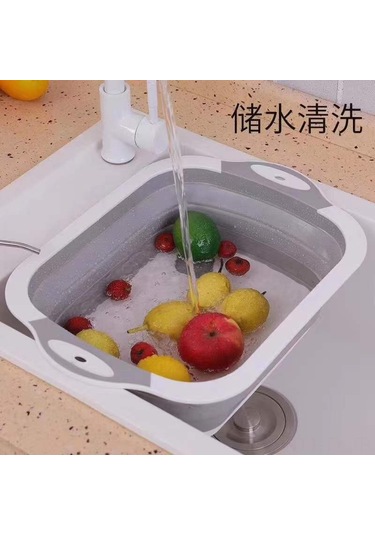 Teltree Katlanır Mutfak Tezgahı - Pratik Kesme Tahtası Ve Süzgeçli Lavabo Sepeti