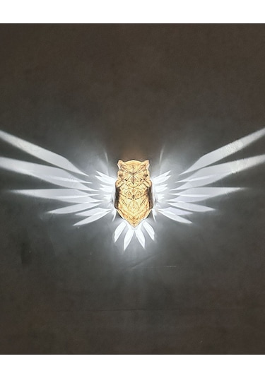 Dekoratif Baykuş Gece Lambası Beyaz